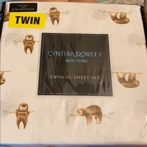 Cynthia Rowley Twin XL sloth sheet